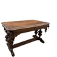 Antique Victorian solid Oak library table