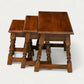 Old Charm Oak Nest of 3 Tables Model 1494 Tudor Brown Finish Free UK Delivery. SBR10606/1906E