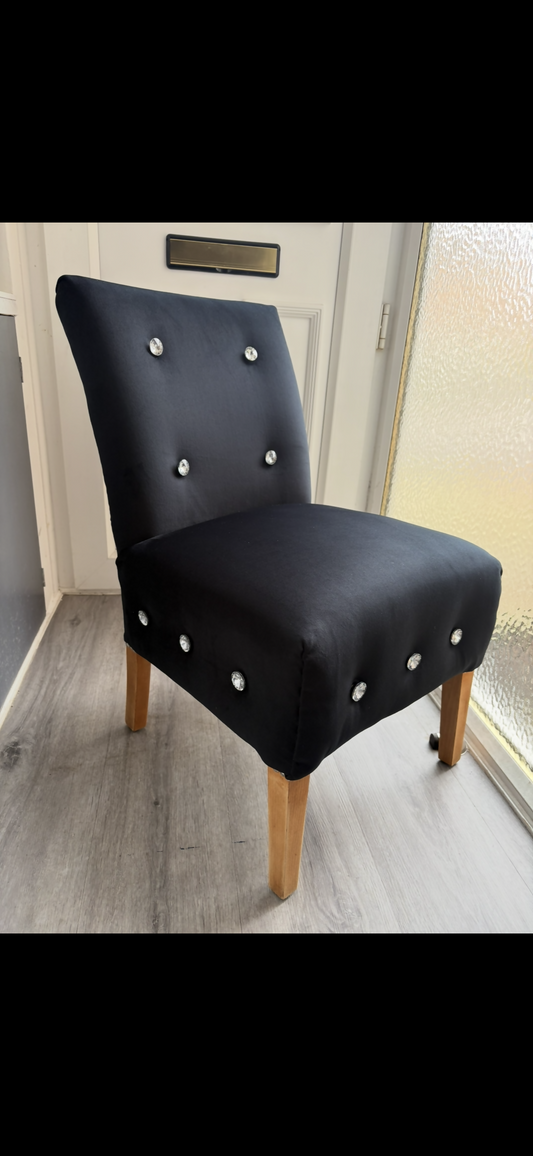 Little Black Boudoir Chair