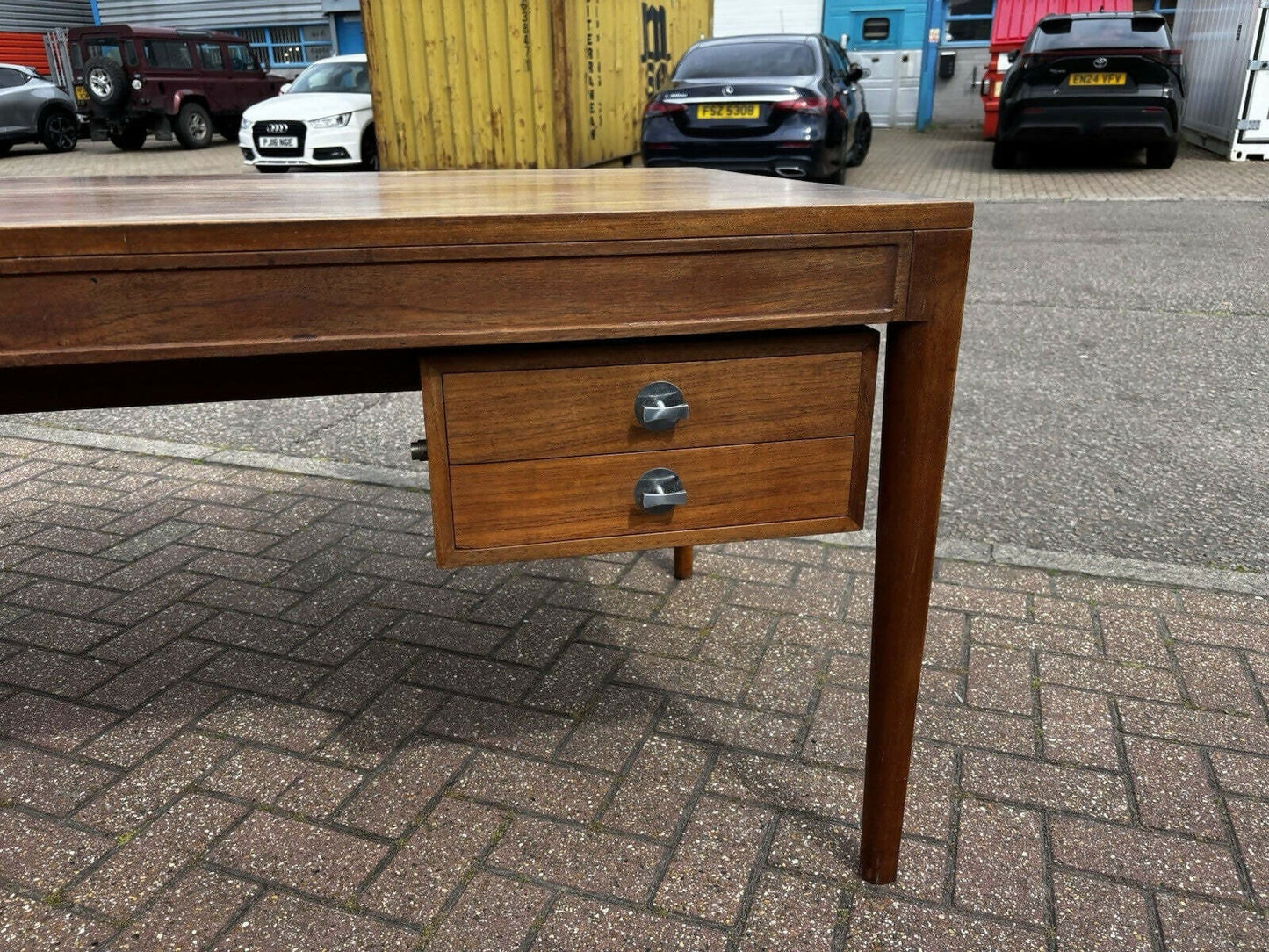 Large Mid Century Desk Finn Hugo For France & Son,"Diplomat Desk" 1960's