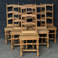Set 6 Oak Farmhouse Dining Table