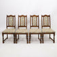 6 Old Charm Dining Chairs Tonwell Rose Upholstery Tudor Brown FREE UK Delivery*. SBR9719/2510D