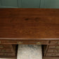 Large Antique Oak Pedestal Desk - Solid Oak