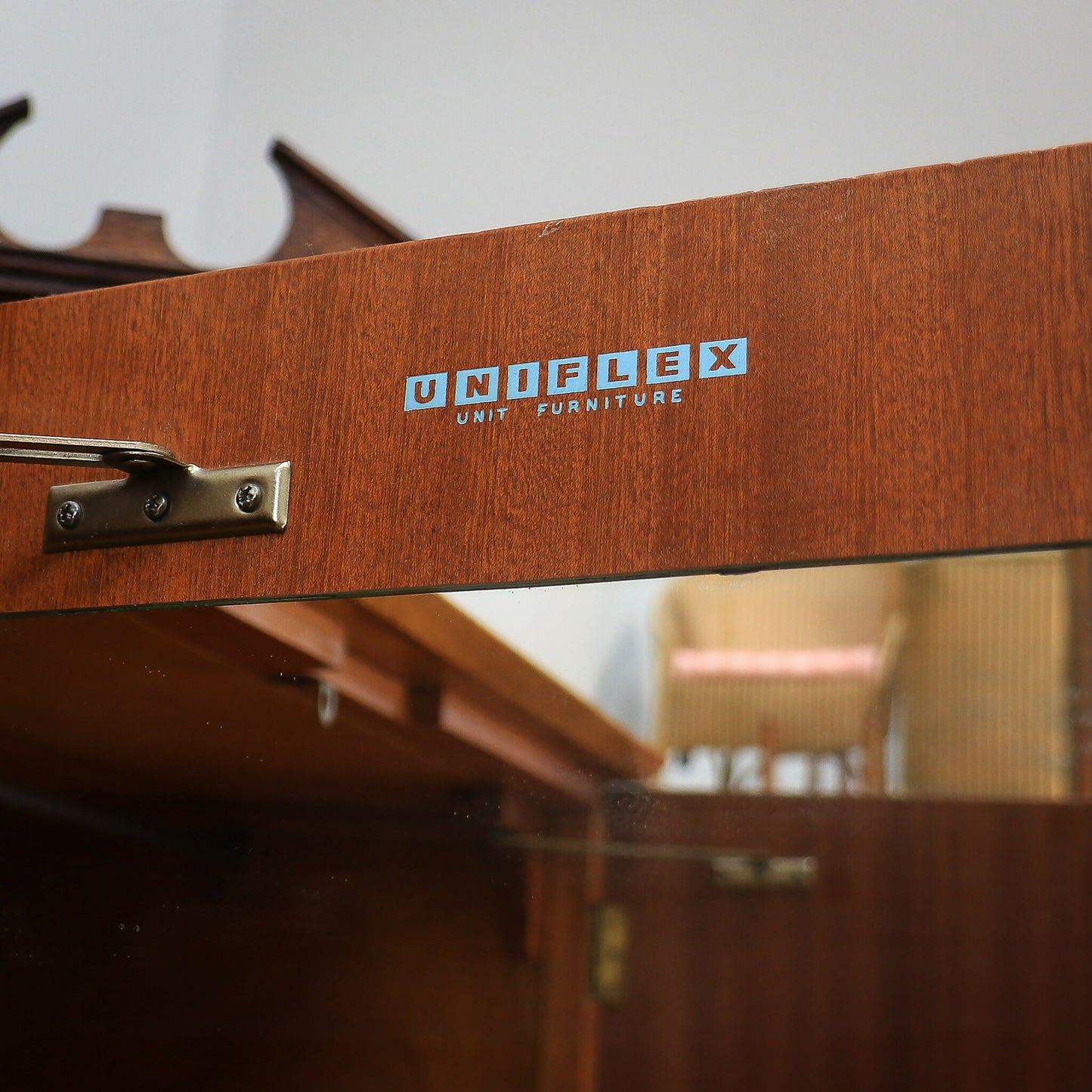 Uniflex Gents Double Fitted Wardrobe in Walnut Retro Mid Century