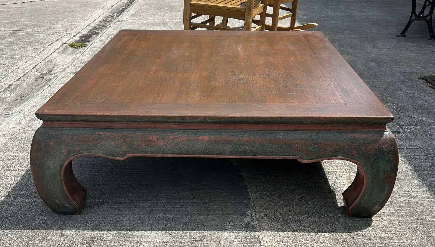 Monumental Quality Oriental Chinese Ming Style Heavy Designer Low Coffee Table
