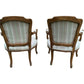 Louis XVI style vintage carved arm chairs