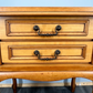 Bedside Table Vintage French Louis XVI Nightstand 2 Drawers Cabinet LOT 3586