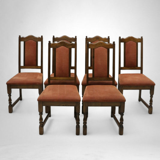 6 Old Charm Oak Dining Chairs Lancaster Range Light Oak Finish FREE UK Delivery*. SBR9783/1111D