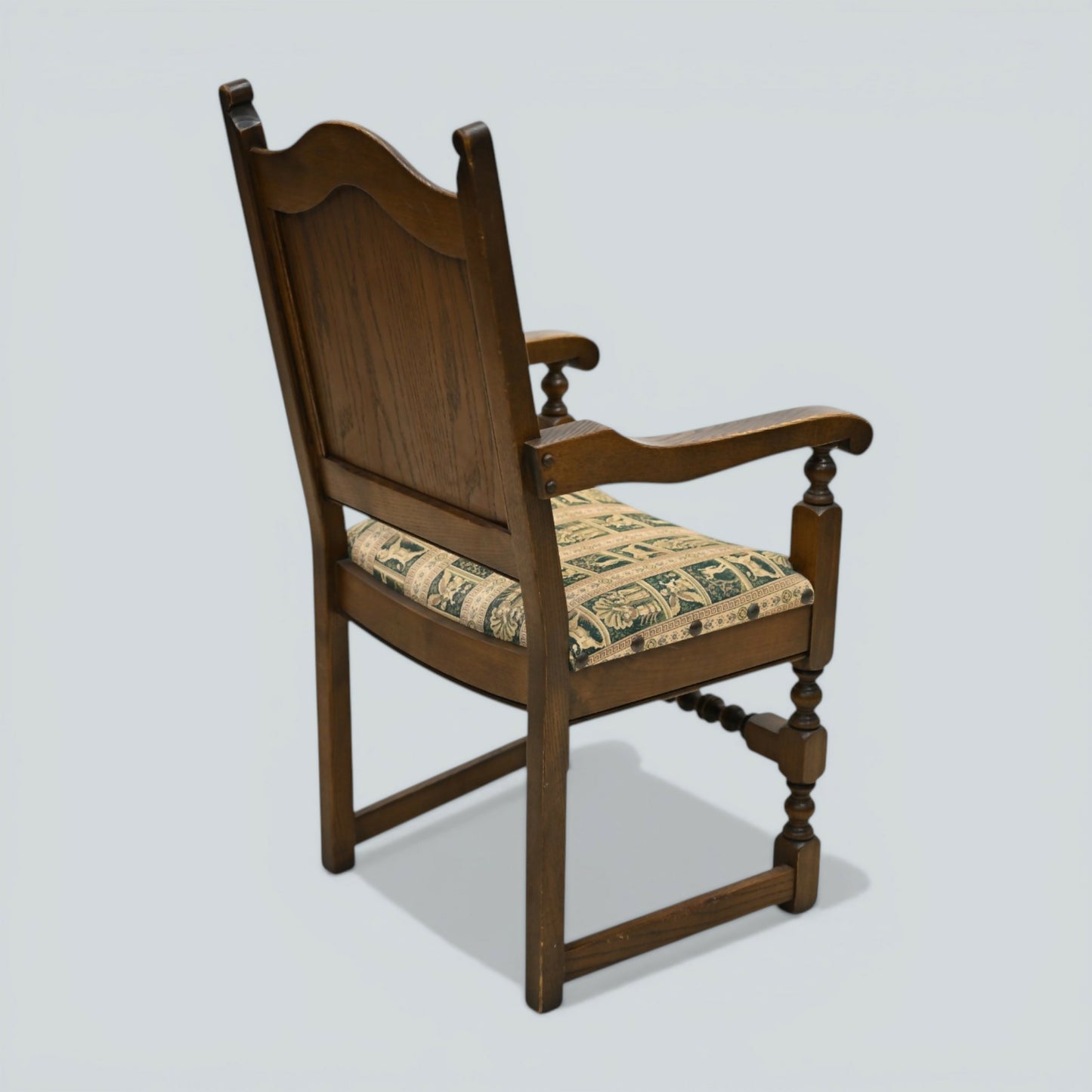 6 Old Charm Dining Chairs Premium Studded Upholstery Light Oak FREE UK Delivery*