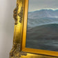 Oil on Canvas Seascape Painting – Signed “Sauli” – Ornate Gilt Frame