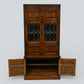 Old Charm Wall Unit Bookcase Display Cupboard Drawers Tudor Brown FREE Delivery