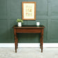 Victorian Mahogany Console Side Table with Leather Top & End Drawer