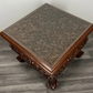 Plant Stand Chinese Mahogany Hand Carved Design Glass Top Coffee Table LOT 24327