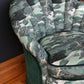 1960s Vintage Fluted Back Chair – Completely Reupholstered in Japanese-Inspired Designer Fabric
