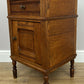 Bedside Table Antique French Style Marble Top Oak Cabinet Nightstand LOT 6235