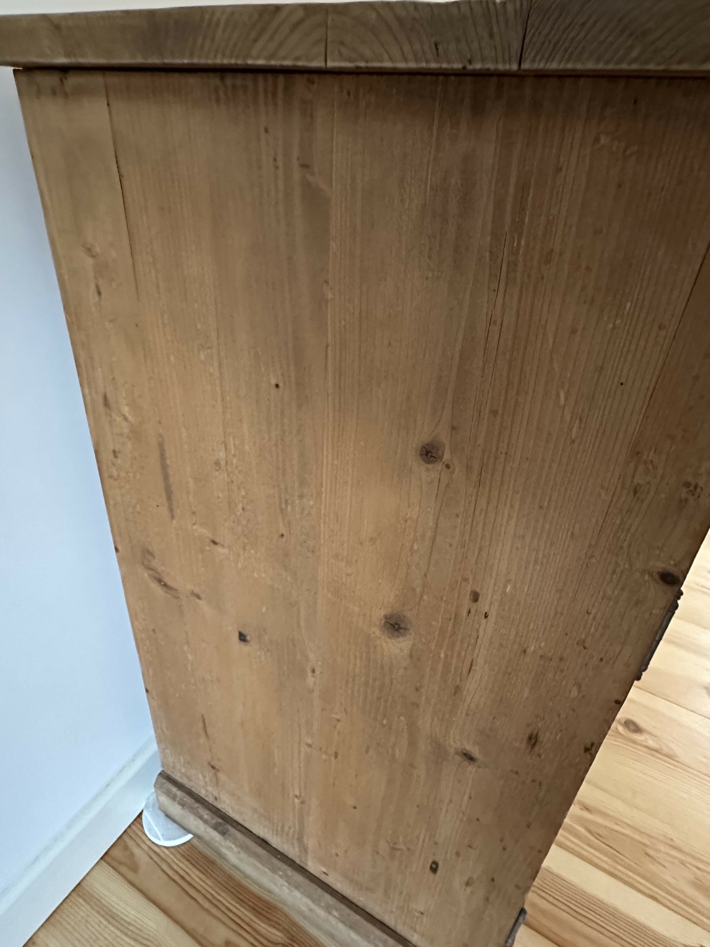 Antique Pine Two Door Housekeepers Cupboard Stripped Pine Sideboard Cupboard