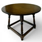 Round Wooden Side Table 66cm Diameter 49cm Height Dark Brown Turned Leg Vintage