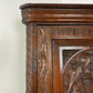 Antique Heavily Carved Oak Corner Cabinet