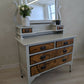 Late Victorian/Edwardian Burr Walnut Dressing Table with Mirror