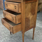 Antique French Louis XVI Style Walnut Marble Topped Bedside Chest Of Drawers