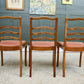 6 Oak Ladder Back Dining Chairs by Strongbow - Mid Century
