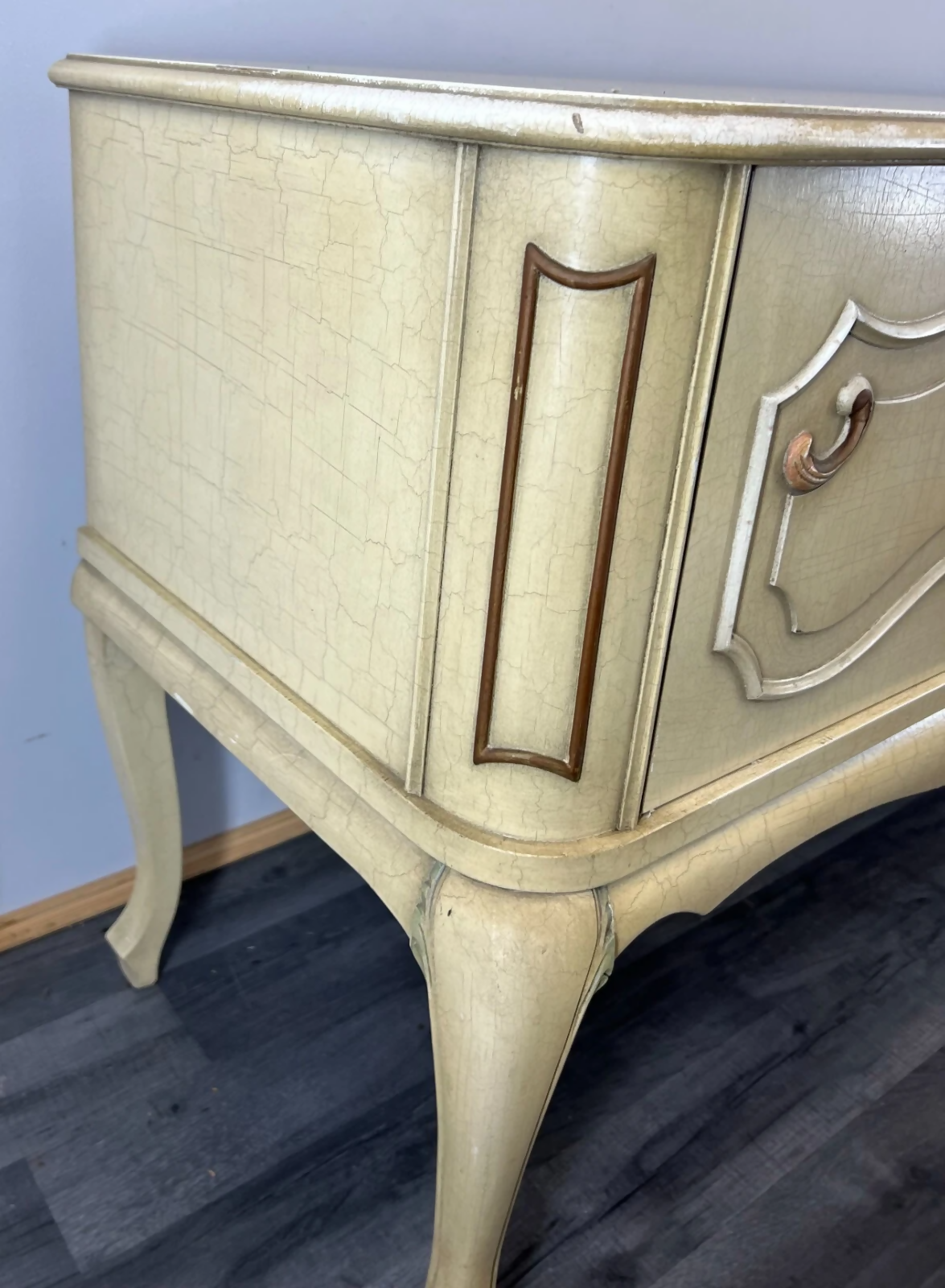 Sideboard Vintage French Louis XIV Shabby Chic Commode Carved Cabinet LOT 3106