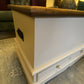 Vintage Painted Pine Chest, Blanket Box, Ottoman