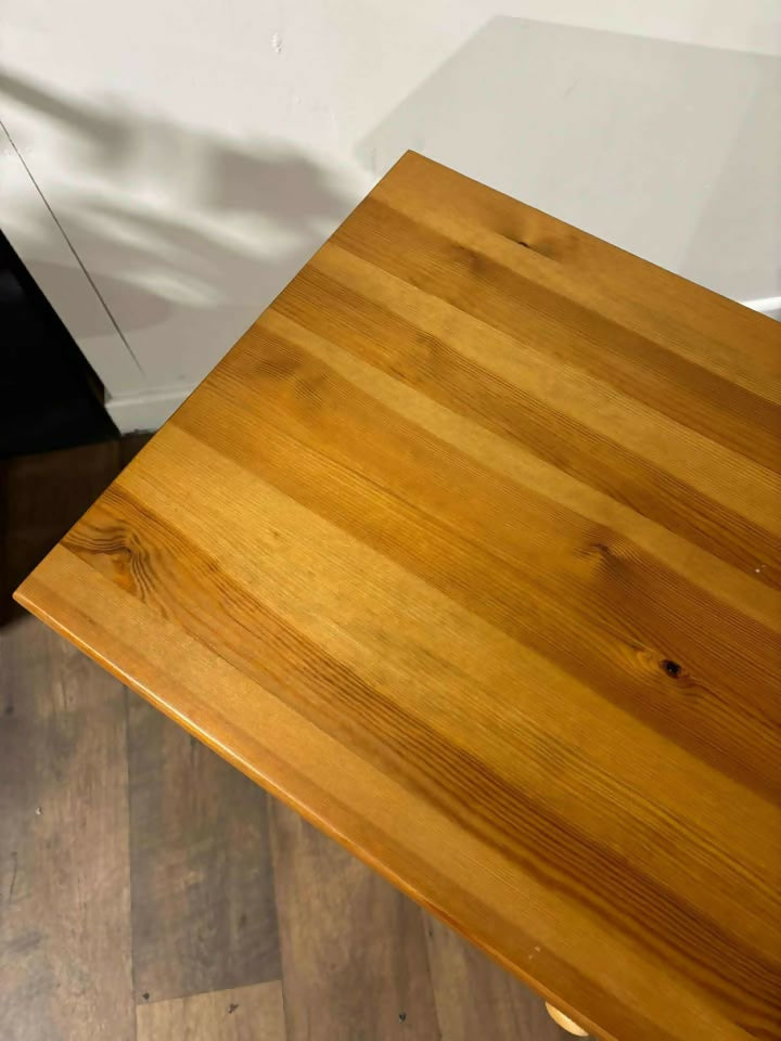 Contemporary Stripped Pine Three Door Cabinet