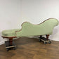 Edwardian Mahogany Framed Chaise Longue with Green Upholstery