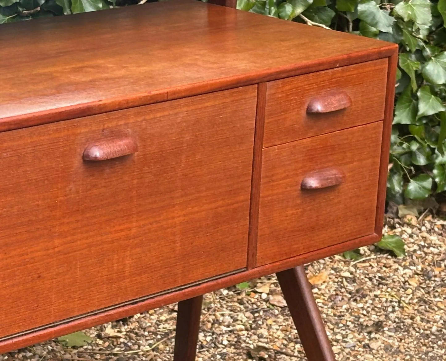 Vintage 1960's Ølholm Møbelfabrik Teak Vanity Table