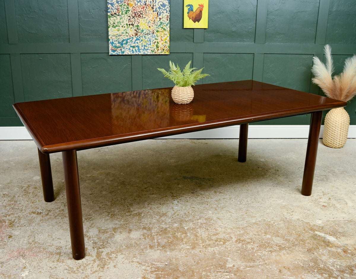 Mid Century Style Mahogany Dining Table or Boardroom Table - 7 FT - 8 Seater