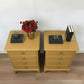 Stag minstrel bedside cabinets in mustard