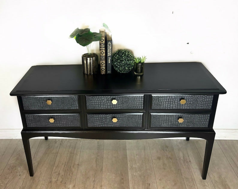 Sleek Stag Black Sideboard console table/dressing table/ TV media