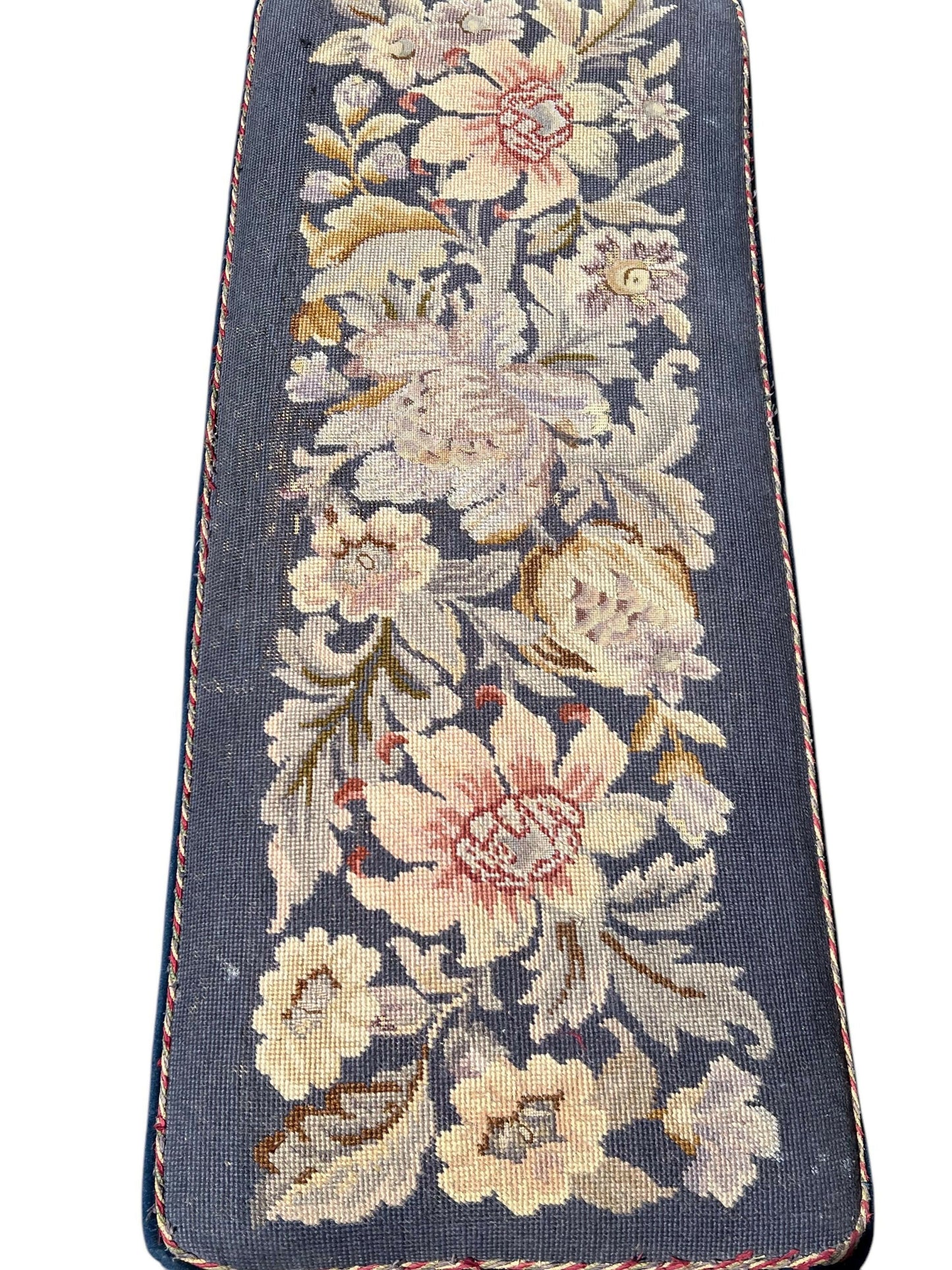 Antique needlepoint footstool