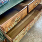 Chest of Drawers Green Botanical style