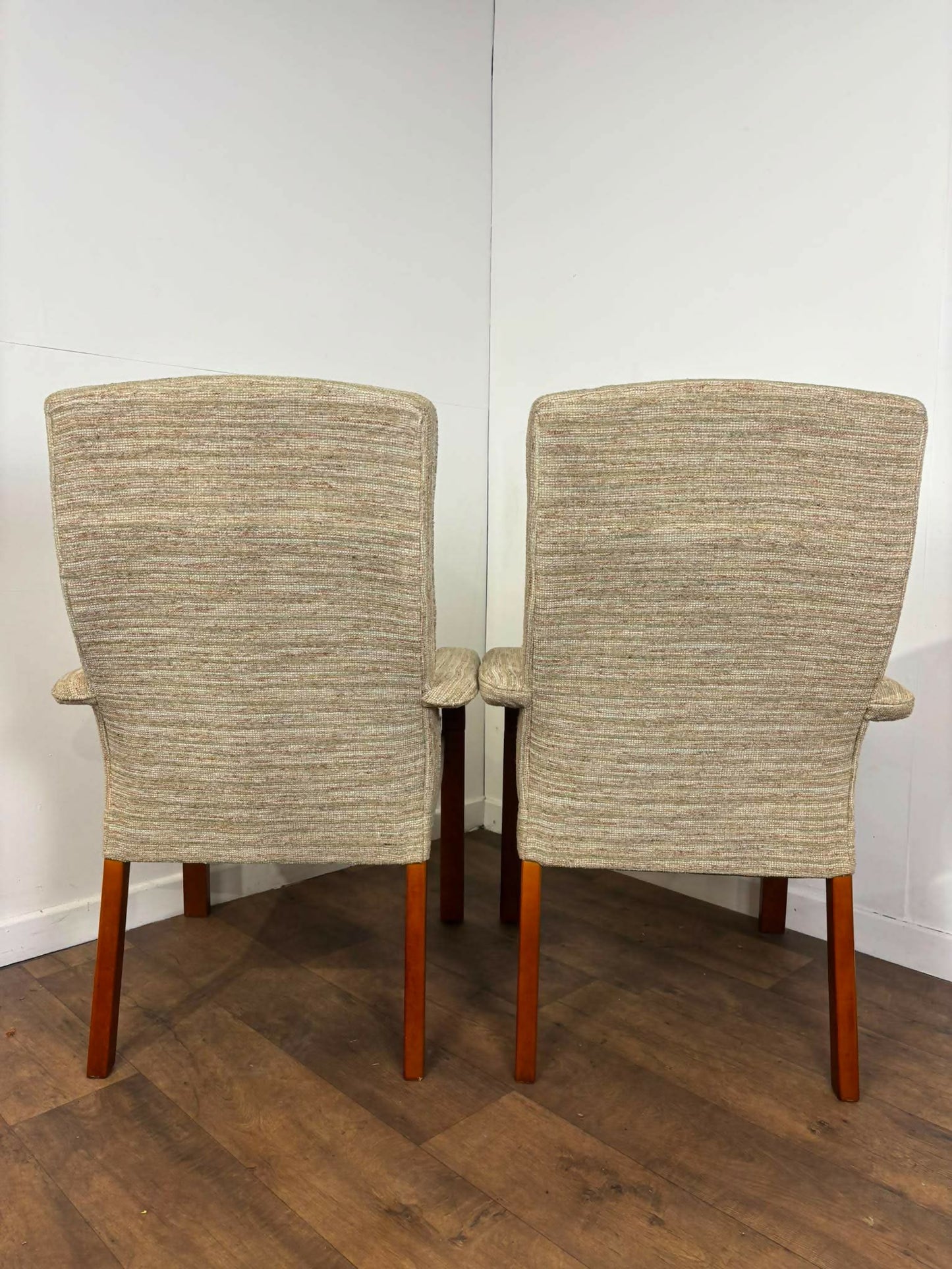 Pair of Vintage Parker Knoll Beech Framed Fireside Armchairs Model PK1158-1169