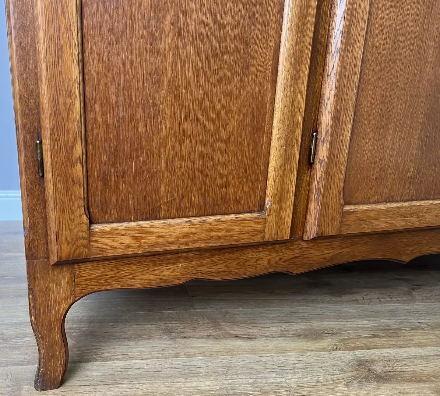 Wardrobe Vintage French Louis XVI Style Oak Four Door Carved Armoire LOT 6131