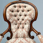 Victorian Walnut Open Armchair