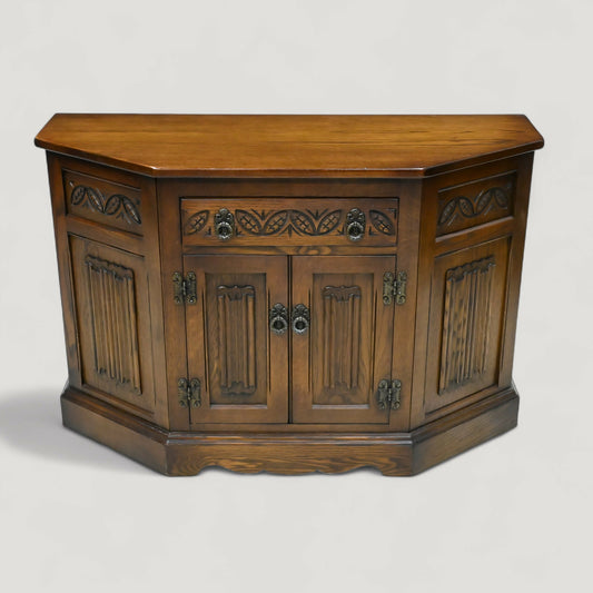 Old Charm Canted Cupboard/Sideboard Light Oak Finish #2198 FREE UK Delivery*. SBR10894/0309E