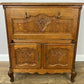 Cabinet Vintage French Louis XIV Style Oak Sideboard Carved Cupboard LOT 6249