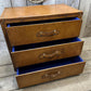 English handmade vintage luxury leather drawer chest - London tan