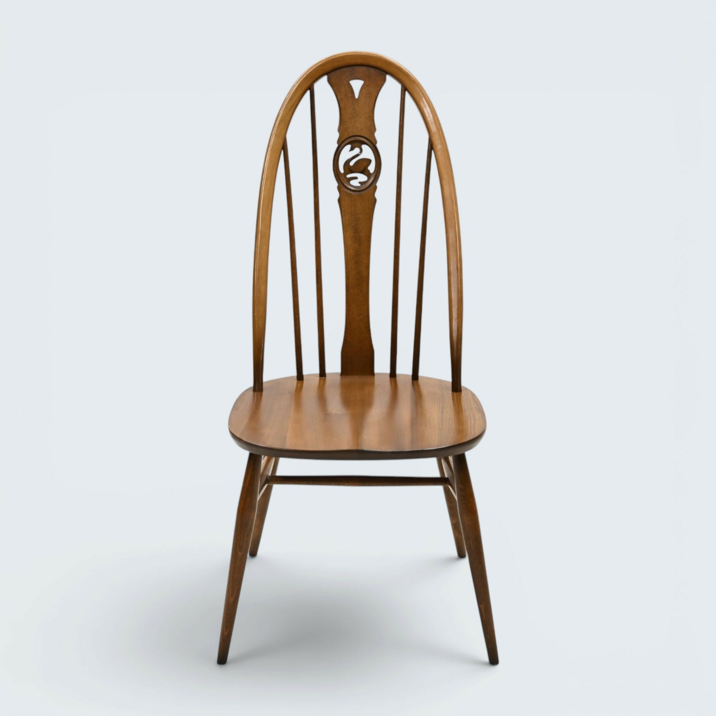 4 Ercol Windsor Swan Bow Back Dining Chairs Golden Dawn EXC FREE UK Delivery *