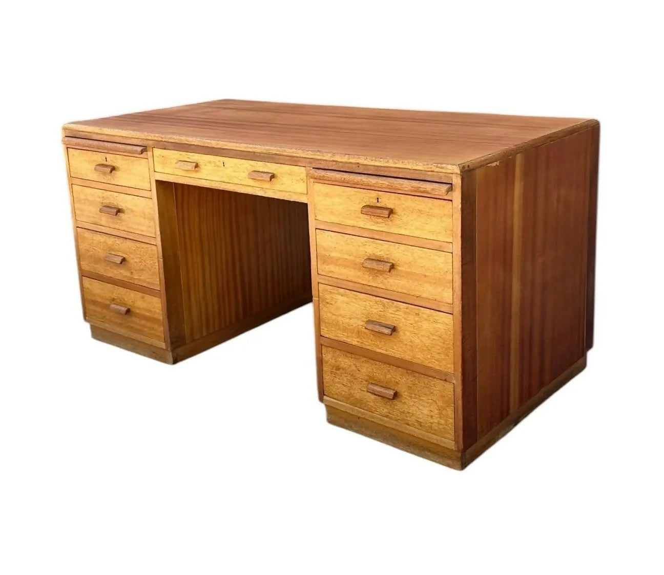 Mid century Teak vintage pedestal desk Oxford University