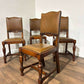 Set of Four Vintage 1940s Oak Dining Chairs
