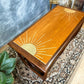 G Plan Long John Nest of 3 Tables with Gold Leaf Sunburst Design - Mid Century Modern MADE TO ORDER