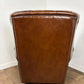 Brown Leather Button Back Chesterfield Arm Chair