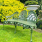 Cast Aluminium Garden Bench finished in Olive Green