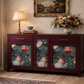 Statement floral oak sideboard