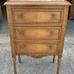 Antique French Louis XVI Style Walnut Marble Topped Bedside Chest Of Drawers