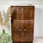 walnut Art Deco Cocktail Cabinet